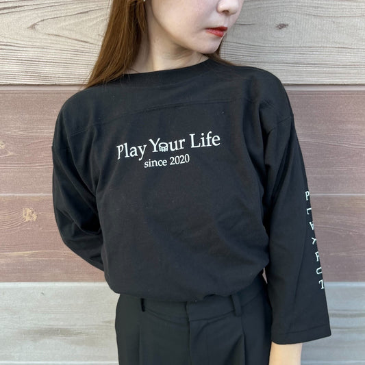 Playful Basic Women City Long TEE 【black】