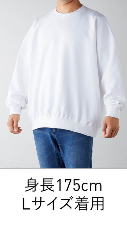 スマイルシューター/ビッグシルエット スウェットシャツ【Black】