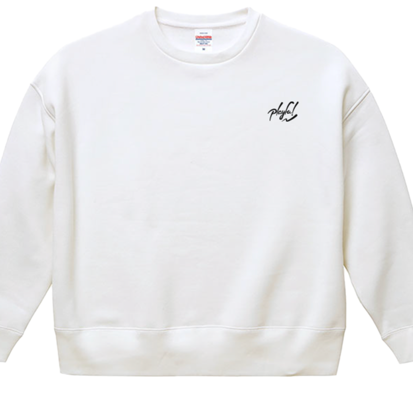 スマイルシューター/ビッグシルエット スウェットシャツ【White】