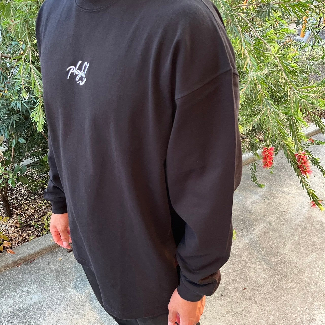 Playful Basic City Long TEE 【black】刺繍タイプ