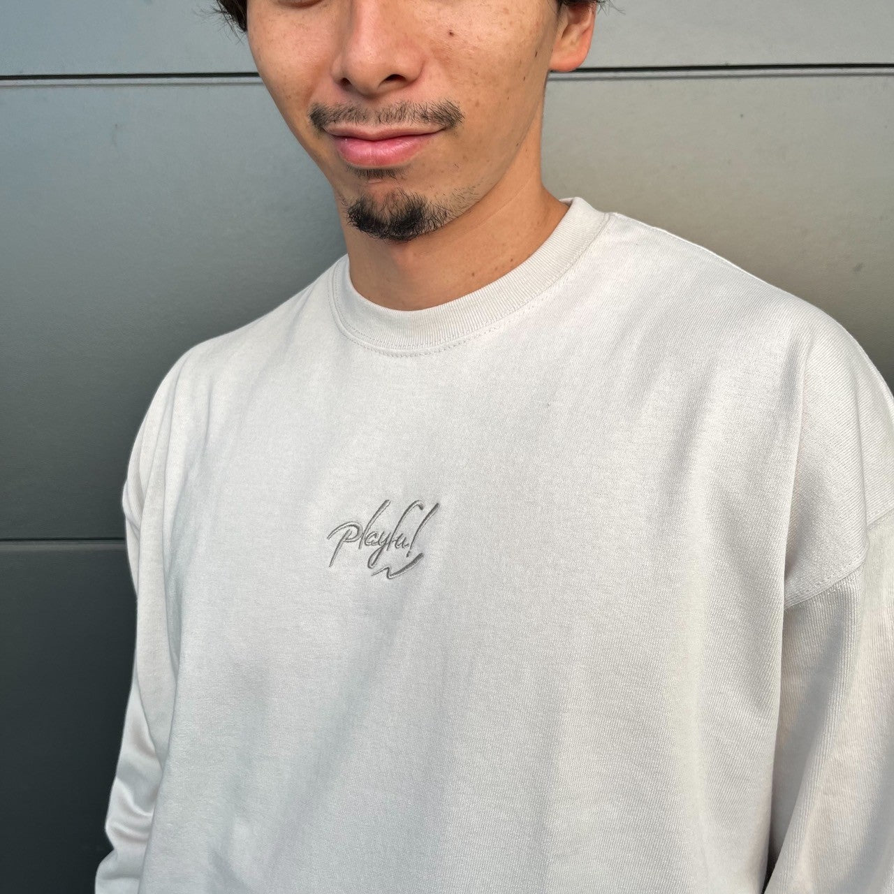 Playful Basic City Long TEE 【frost gray】刺繍タイプ