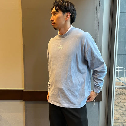 Playful Basic City Long TEE 【acid blue】刺繍タイプ