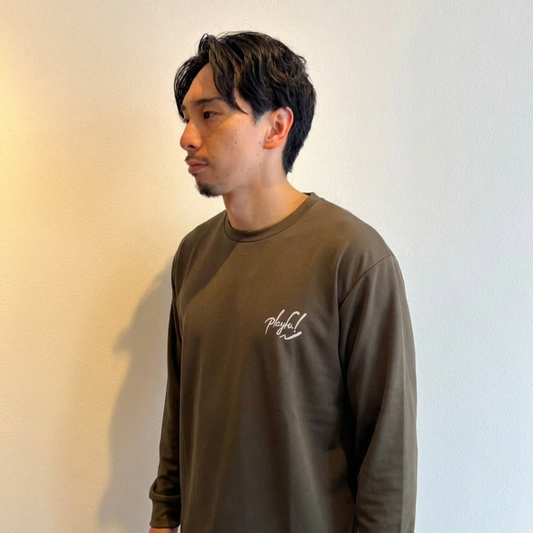 2026 Playful Basic Sports Long TEE 【charcoal】