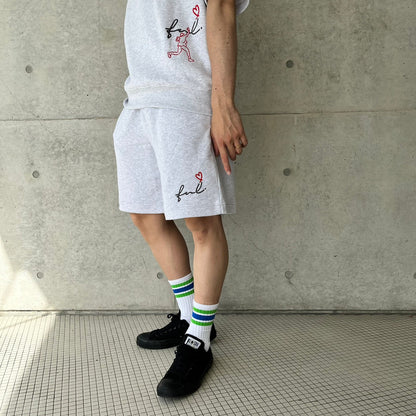 【SALE】Playful スウェットハーフパンツ（grey）